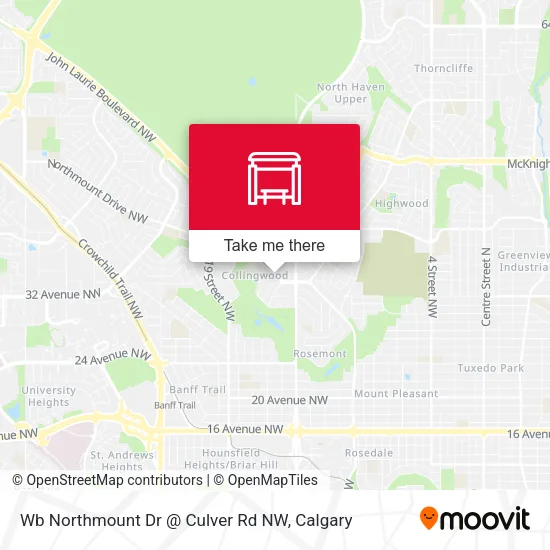 Wb Northmount Dr @ Culver Rd NW map