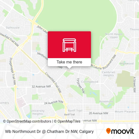 Wb Northmount Dr @ Chatham Dr NW map