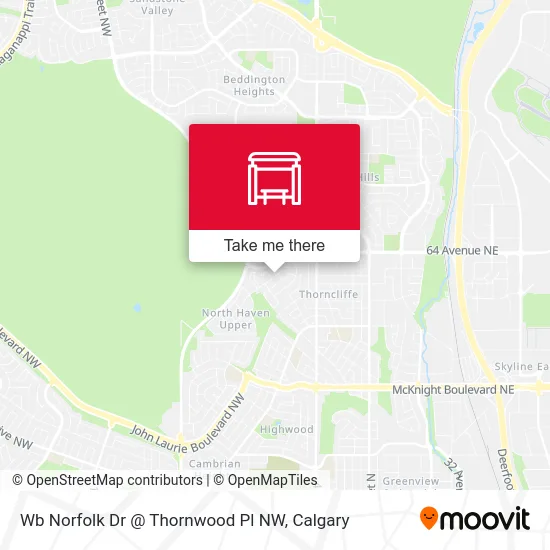 Wb Norfolk Dr @ Thornwood Pl NW map