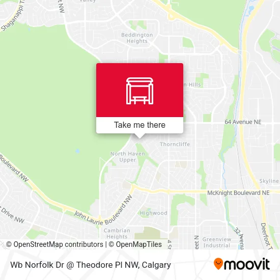 Wb Norfolk Dr @ Theodore Pl NW map