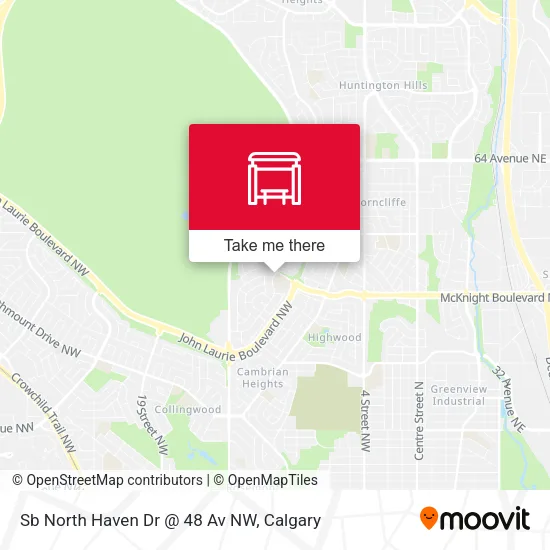 Sb North Haven Dr @ 48 Av NW map