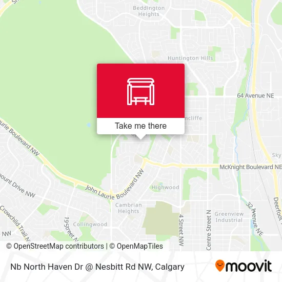 Nb North Haven Dr @ Nesbitt Rd NW map