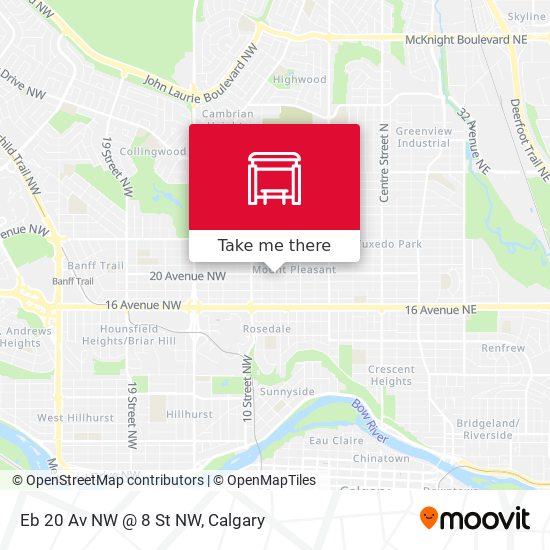 Eb 20 Av NW @ 8 St NW map