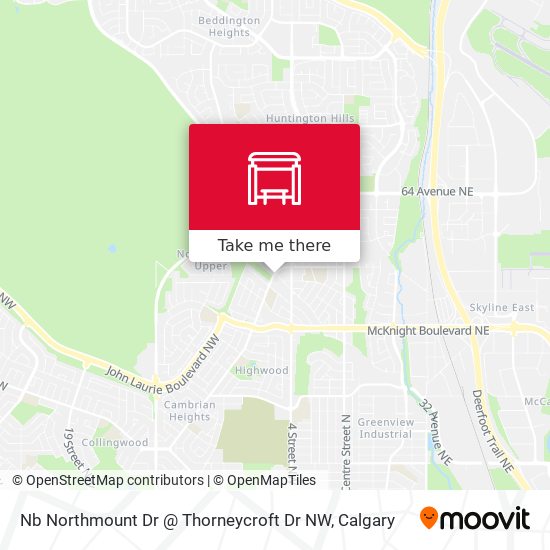 Nb Northmount Dr @ Thorneycroft Dr NW map