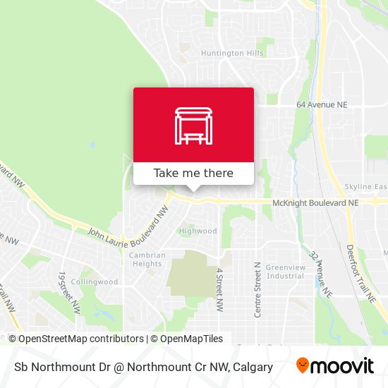 Sb Northmount Dr @ Northmount Cr NW map