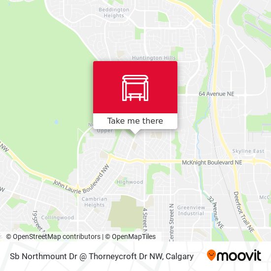 Sb Northmount Dr @ Thorneycroft Dr NW map