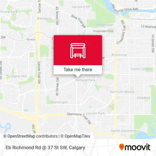 Eb Richmond Rd @ 37 St SW map