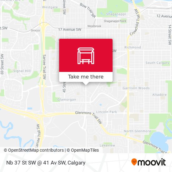 Nb 37 St SW @ 41 Av SW map