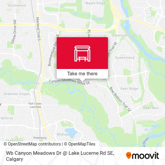 Wb Canyon Meadows Dr @ Lake Lucerne Rd SE map