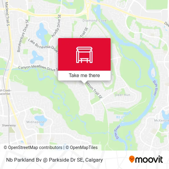 Nb Parkland Bv @ Parkside Dr SE map