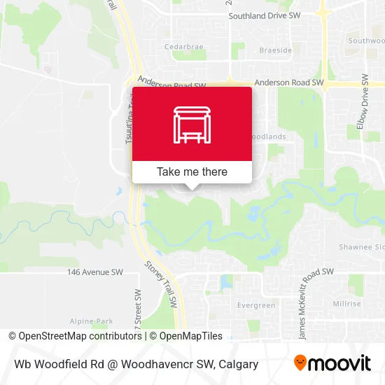 Wb Woodfield Rd @ Woodhavencr SW map