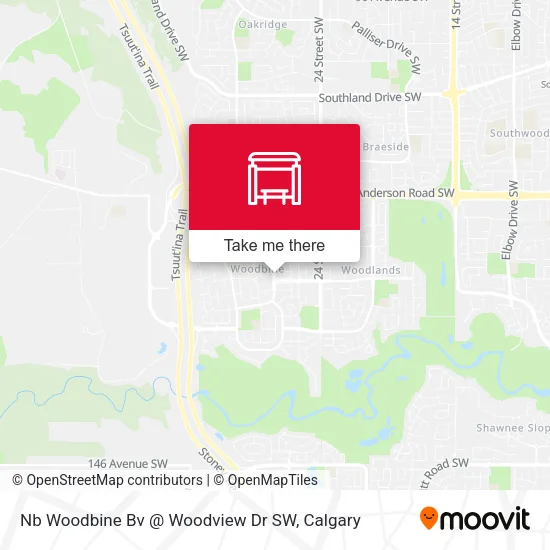 Nb Woodbine Bv @ Woodview Dr SW map
