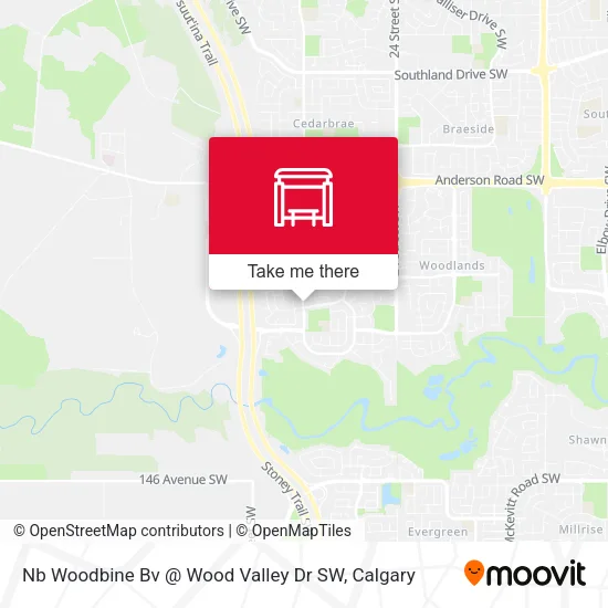 Nb Woodbine Bv @ Wood Valley Dr SW map