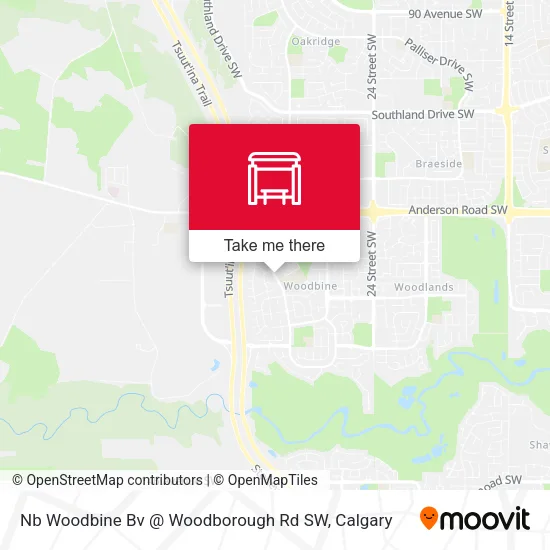 Nb Woodbine Bv @ Woodborough Rd SW map