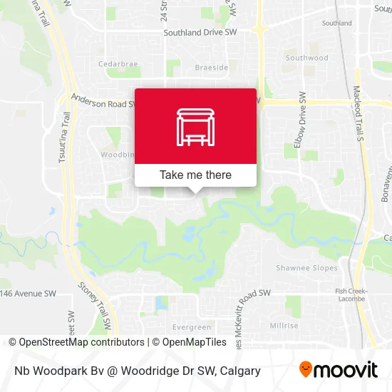 Nb Woodpark Bv @ Woodridge Dr SW map