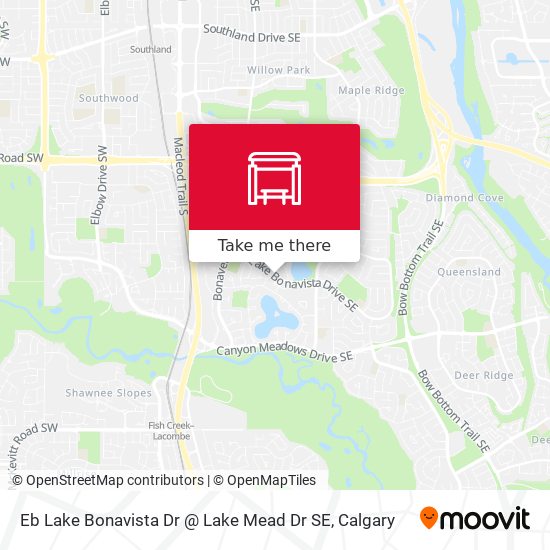 Eb Lake Bonavista Dr @ Lake Mead Dr SE map