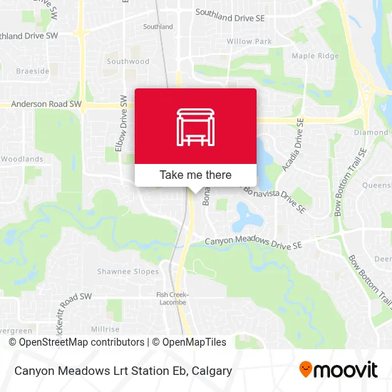 Canyon Meadows Lrt Station Eb map