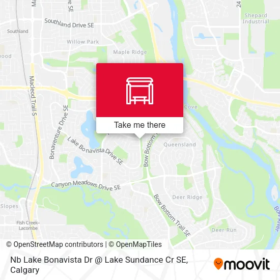 Nb Lake Bonavista Dr @ Lake Sundance Cr SE map