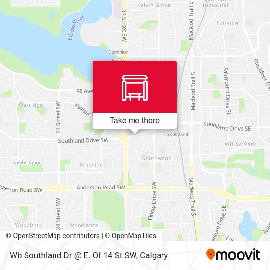 Wb Southland Dr @ E. Of 14 St SW map