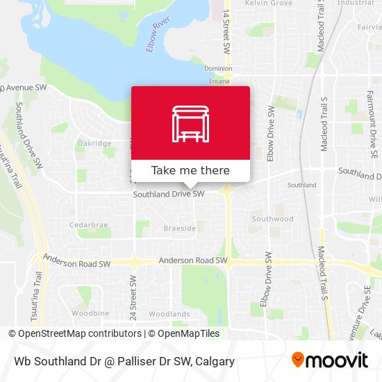 Wb Southland Dr @ Palliser Dr SW map