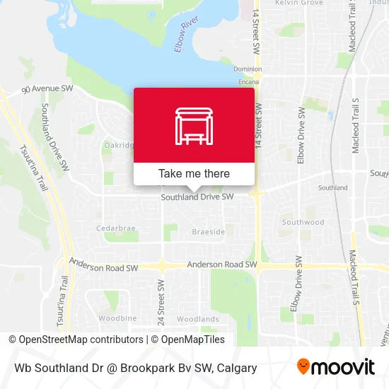 Wb Southland Dr @ Brookpark Bv SW map