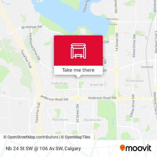 Nb 24 St SW @ 106 Av SW map