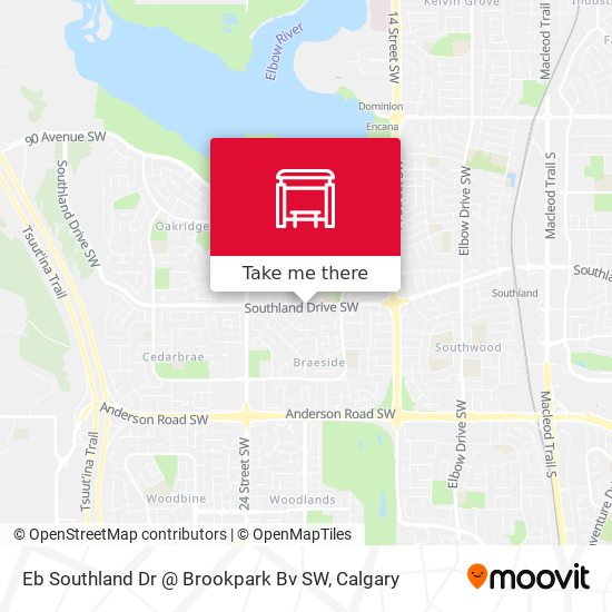 Eb Southland Dr @ Brookpark Bv SW map