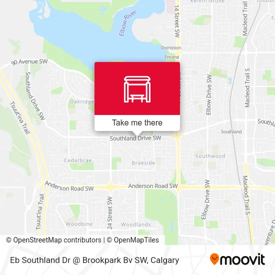 Eb Southland Dr @ Brookpark Bv SW map