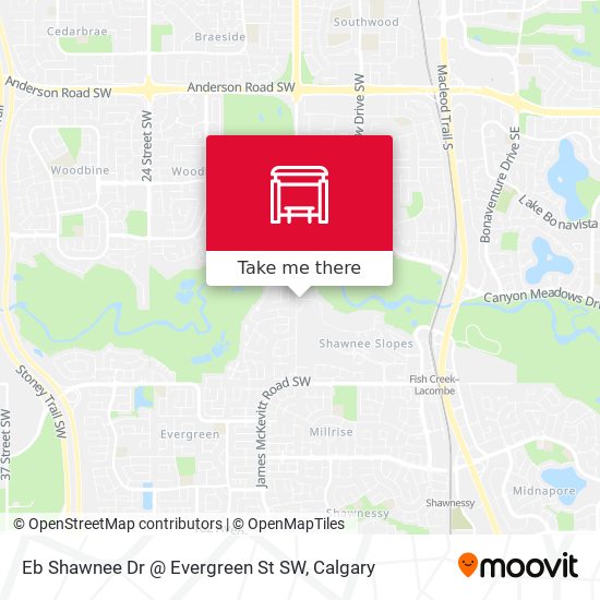 Eb Shawnee Dr @ Evergreen  St SW map
