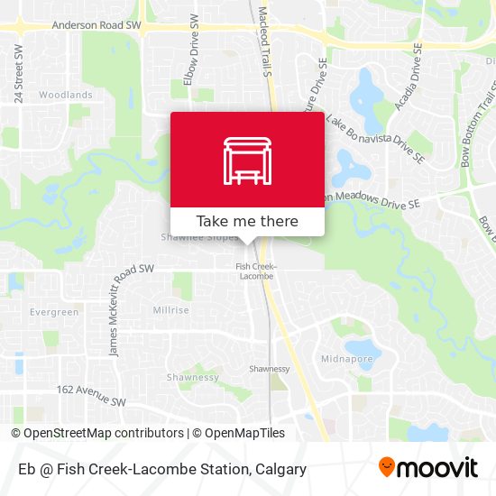 Eb @ Fish Creek-Lacombe Station map