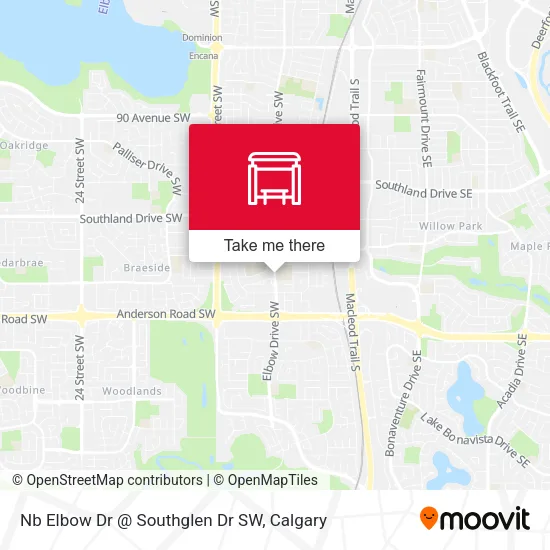 Nb Elbow Dr @ Southglen Dr SW map
