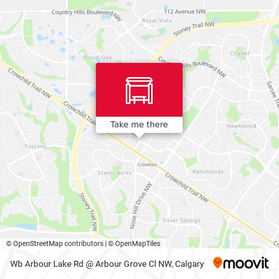 Wb Arbour Lake Rd @ Arbour Grove Cl NW map