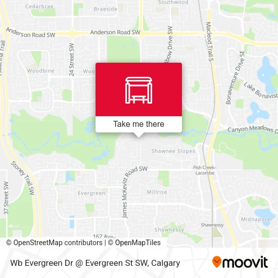 Wb Evergreen Dr @ Evergreen St SW map