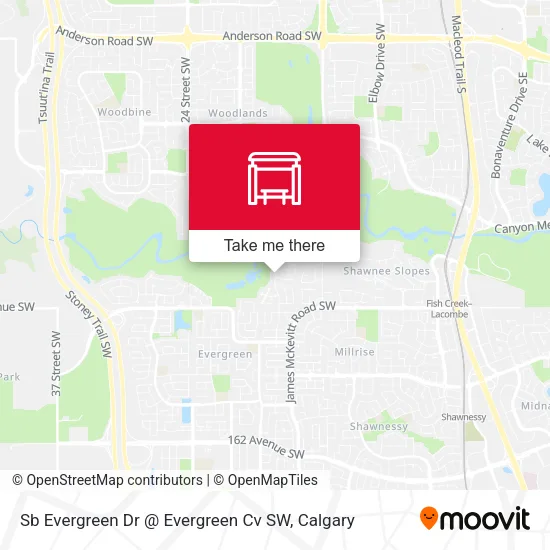 Sb Evergreen Dr @ Evergreen Cv SW map