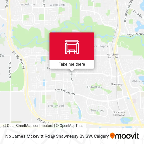 Nb James Mckevitt Rd @  Shawnessy Bv SW map