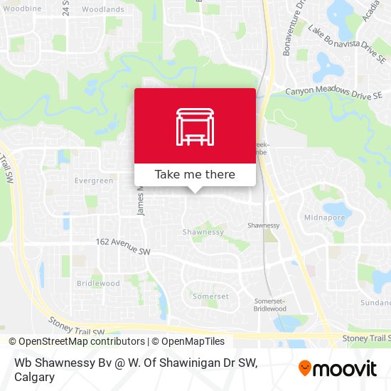 Wb Shawnessy Bv @ W. Of Shawinigan Dr SW map