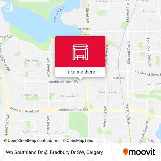 Wb Southland Dr @ Bradbury Dr SW map