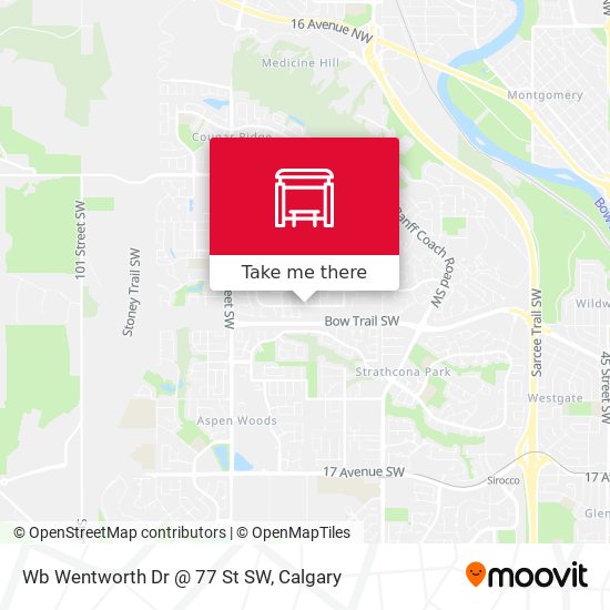 Wb Wentworth Dr @ 77 St SW map