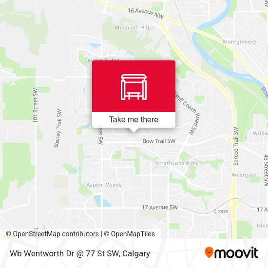 Wb Wentworth Dr @ 77 St SW map