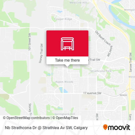 Nb Strathcona Dr @ Strathlea Av SW map