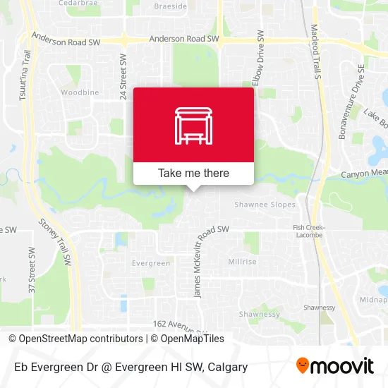 Eb Evergreen Dr @ Evergreen Hl SW map