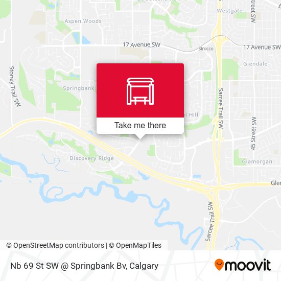 Nb 69 St SW @ Springbank Bv map