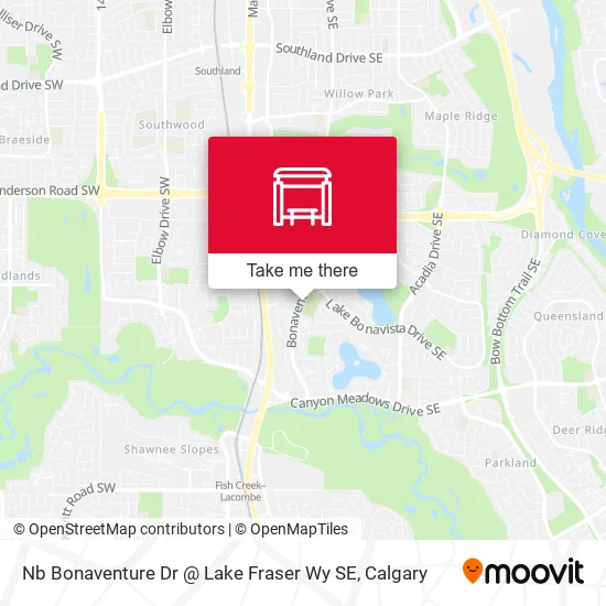 Nb Bonaventure Dr @ Lake Fraser Wy SE map