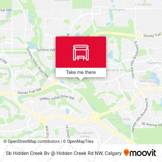 Sb Hidden Creek Bv @ Hidden Creek Rd NW map
