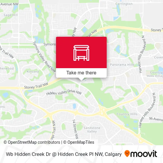 Wb Hidden Creek Dr @ Hidden Creek Pl NW map