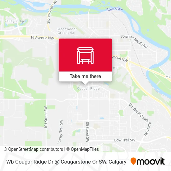 Wb Cougar Ridge Dr @ Cougarstone Cr SW map