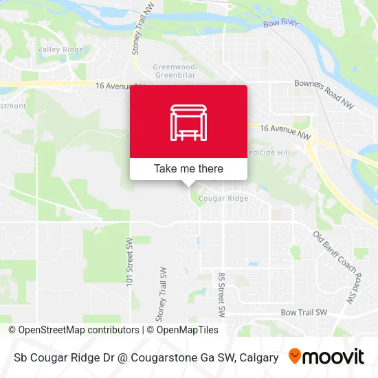 Sb Cougar Ridge Dr @ Cougarstone Ga SW map