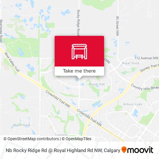 Nb Rocky Ridge Rd @ Royal Highland Rd NW map