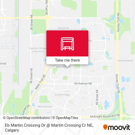 Eb Martin Crossing Dr @ Martin Crossing Cr NE map