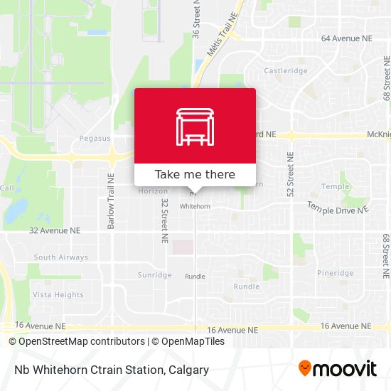 Nb Whitehorn Ctrain Station map